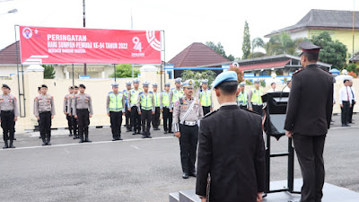 Polres Lahat Gelar Apel Upacara Peringati Hari Sumpah Pemuda ke 94 