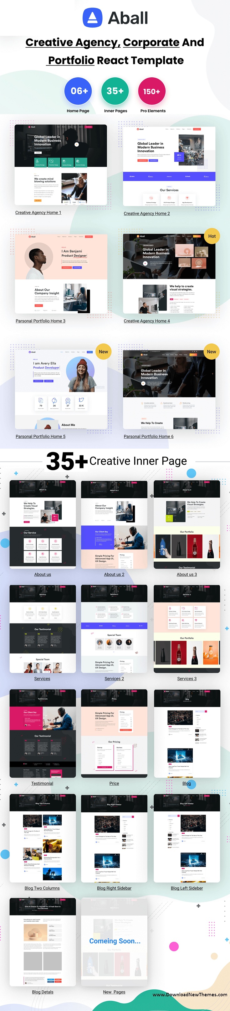 Aball - Creative Agency React Template Review
