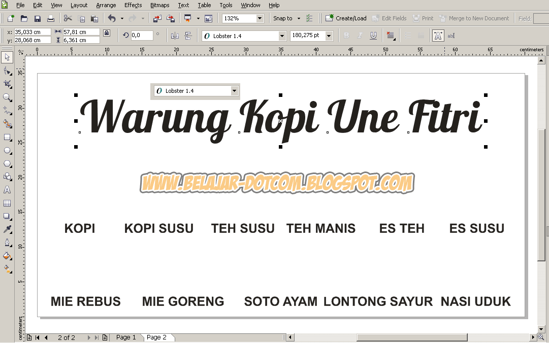 Membuat Desain  Spanduk  Warung Kopi Desain  Modern  dengan 