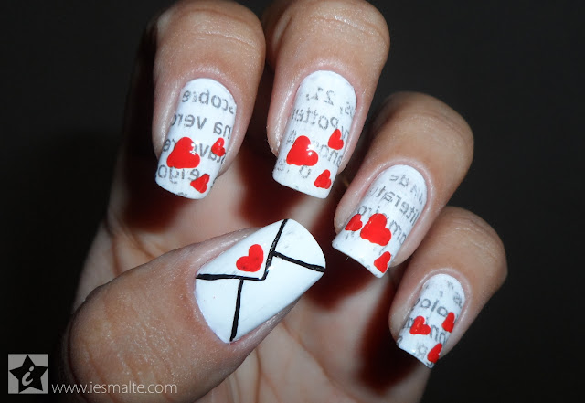 Unhas Decoradas Carta de Amor