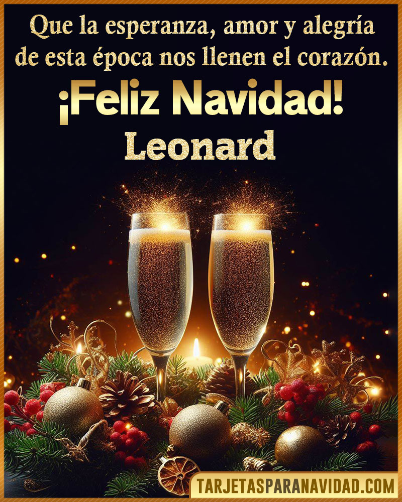 Tarjetitas de navidad para Leonard