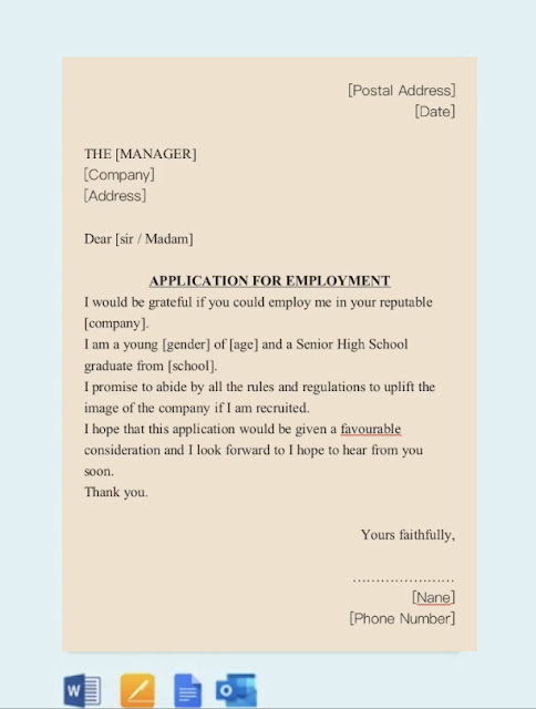 Job Application letters