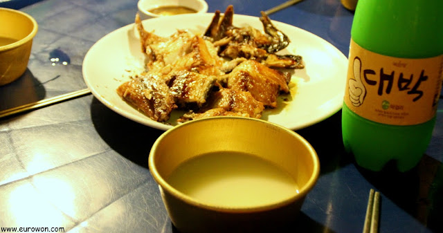 Jurel con makgeolli en Jongno