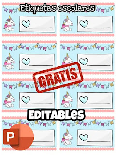 etiquetas de unicornio para imprimir gratis