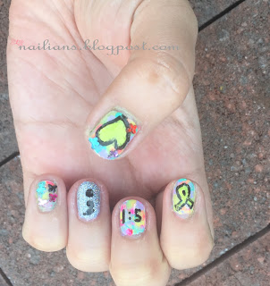 Mental health awareness nails 