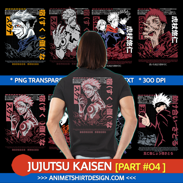 JUJUTSU KAISEN T SHIRT DESIGNS BUNDLE