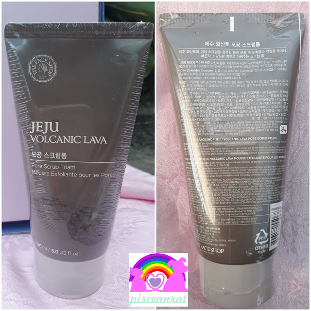 The Face Shop Jeju Volcanic Lava Pore Scrub Foam  150ml/ Php 360