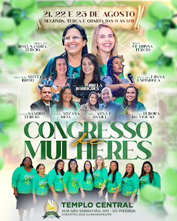 Criação de Cartaz para Congresso de Mulheres - Assembleia de Deus Novas de Paz