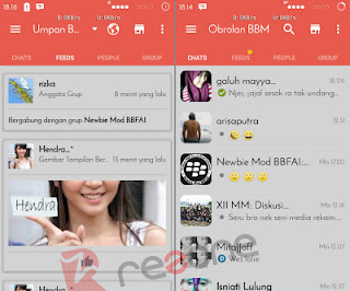 BBM Mod Red Grey Versi 2.12.0.11 Apk 