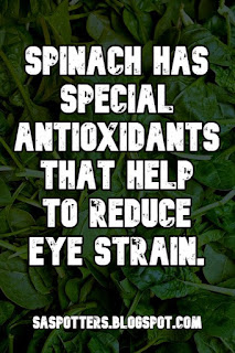 Reduce eye strain with spinach