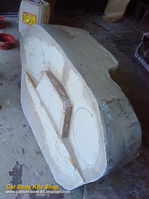 Custom Fiberglass Woofer Box for Mazda Rx7