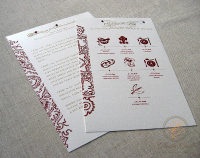 Jeannine and Fal's Hindu Christian Wedding Invitation