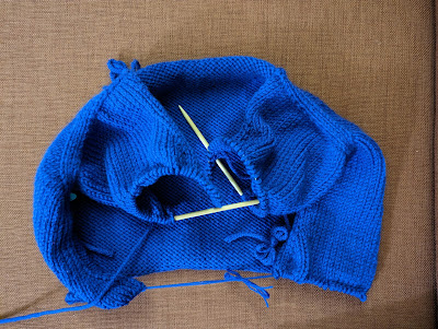 in process knitting of a sweater