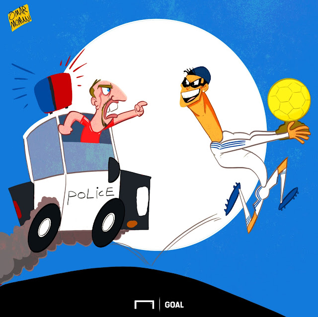 Ribery, Cristiano Ronaldo cartoon