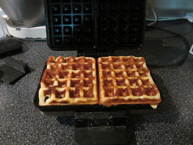 Food Lust People Love: Traditional homemade buttermilk waffles make a great breakfast for dinner option! Glass of wine optional. But recommended.