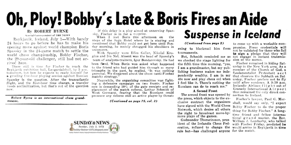 Oh, Ploy! Bobby's Late and Boris Fires an Aide