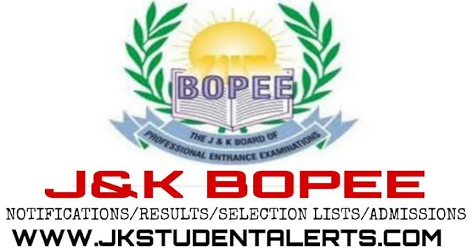 JKBOPEE Post Basic B.Sc. Nursing Course-2023: Result & Merit List