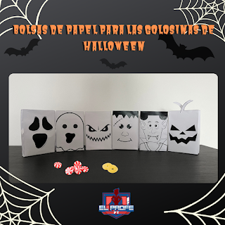 Bolsas de papel para las golosinas-Halloween