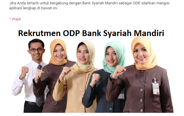 Lowongan Kerja ODP di Bank Syariah Mandiri - List Kerja