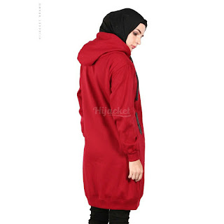 HJ9 Hijacket Hijacket Maroon x Misty ORIGINAL PREMIUM FLEECE JAKET MUSLIMAH