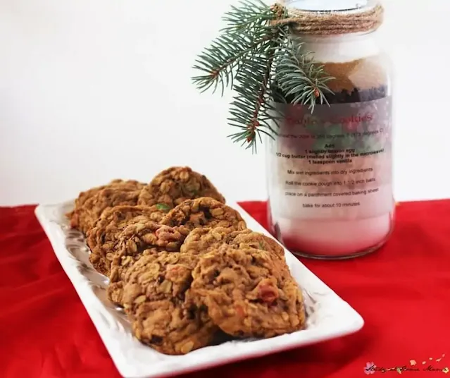 santa cookies in a jar