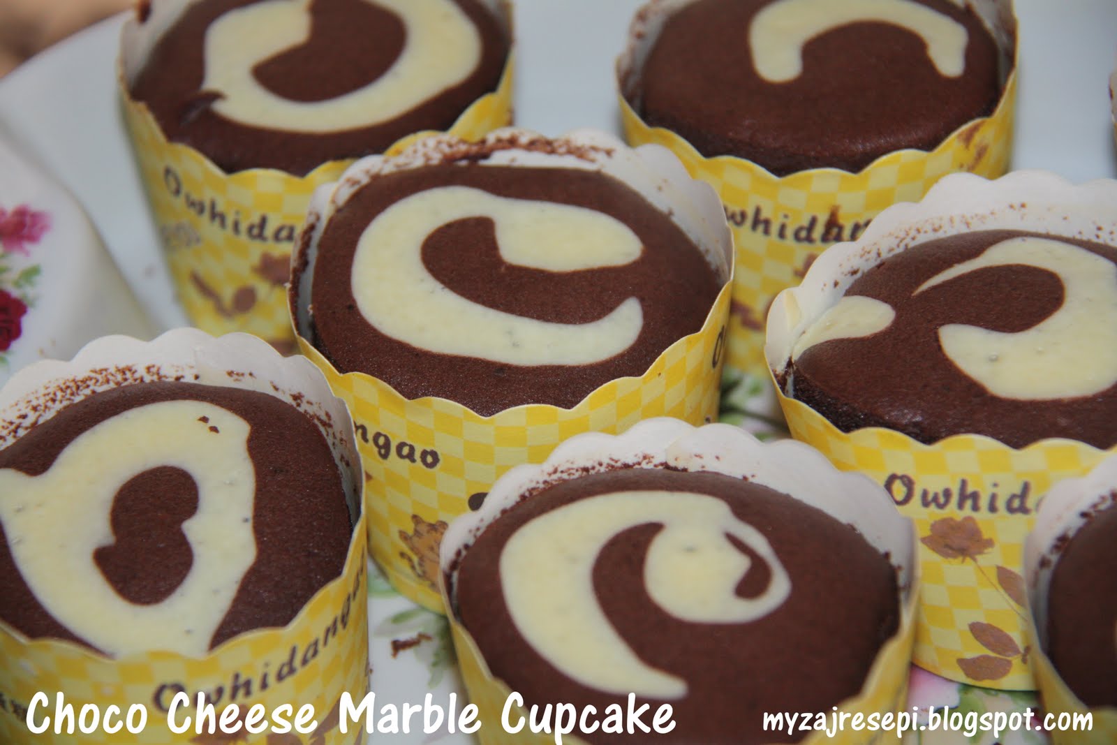 JOM MASAK: Choco Cheese Marble Cupcake