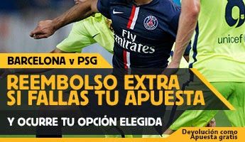 betfair reembolso 25 euros Barcelona vs PSG 21 abril