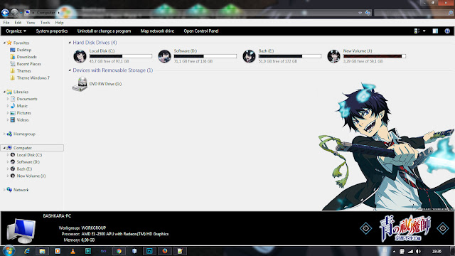 Ao No Exorcist: Kyoto Fujouou-hen Windows 7 Theme