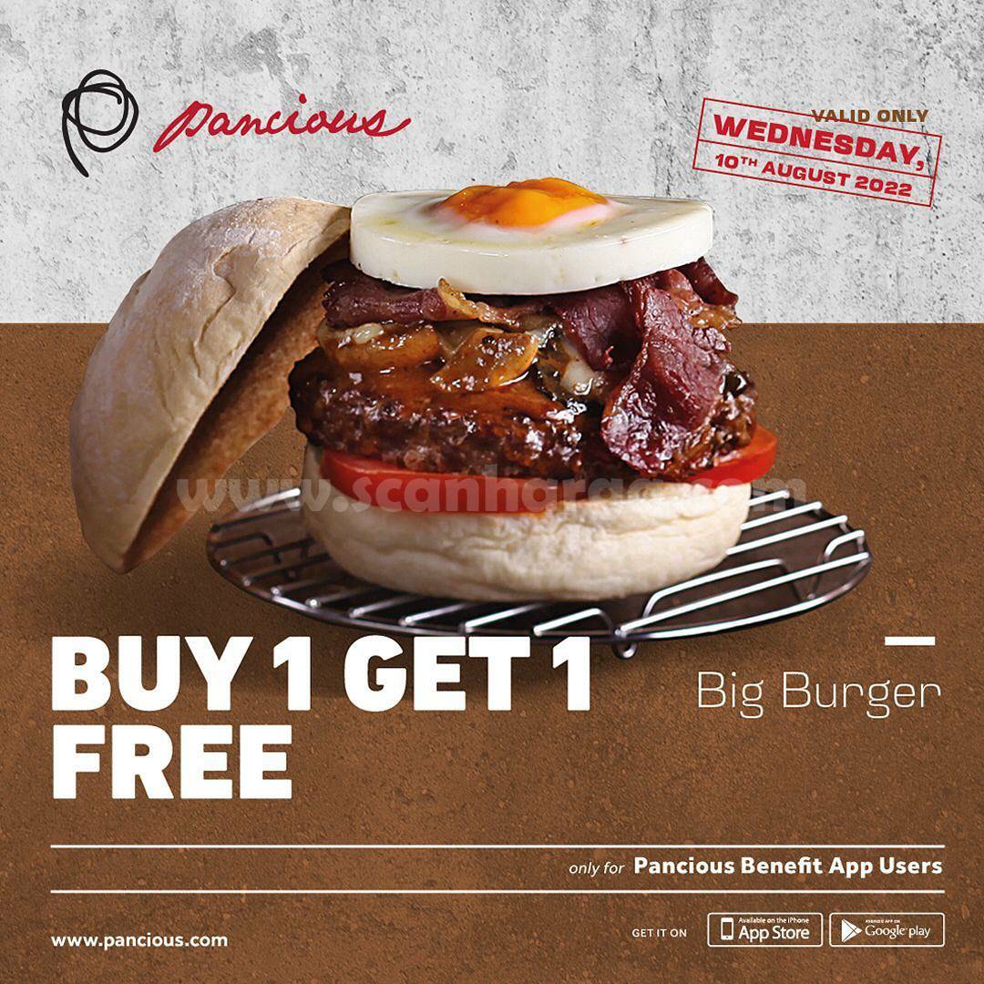 PANCIOUS Promo Buy 1 Get 1 Free – For Big Burger Menu