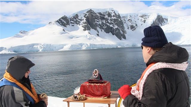 Kirtan for Srila Prabhupada in Antarctica