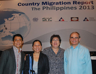 (R-L) Fr. Graziano Battistella, Ms. Mel Nuqui, Ms.Maruja  Asis, and  Mr.Ricardo Casco pose for a souvenir photo. 