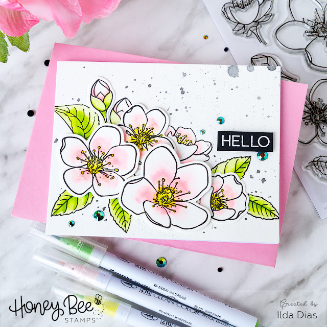 Spring Blossoms Card for Honey Bee Stamps Spring Release Blog Hop - Day 2 by Ilovedoingallthingscrafty