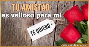 Tu amistad es valioso para mi con letras