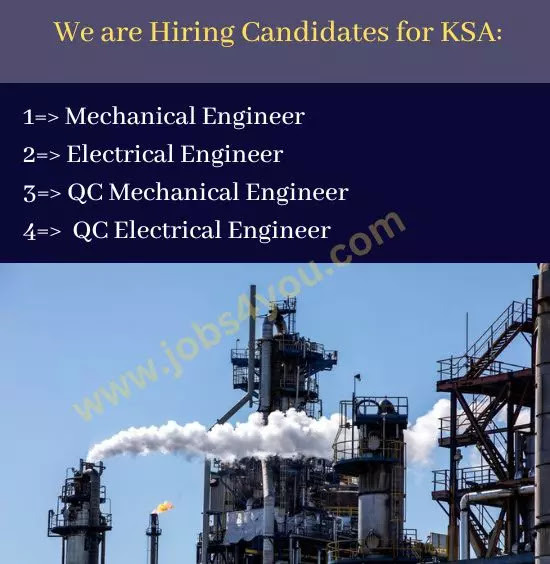 We are Hiring Candidates for KSA: