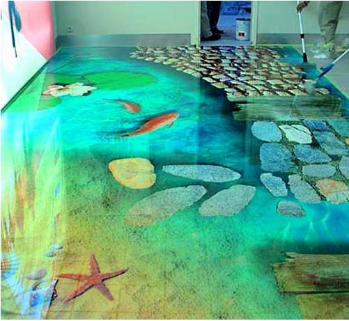 3D bathroom floor designs