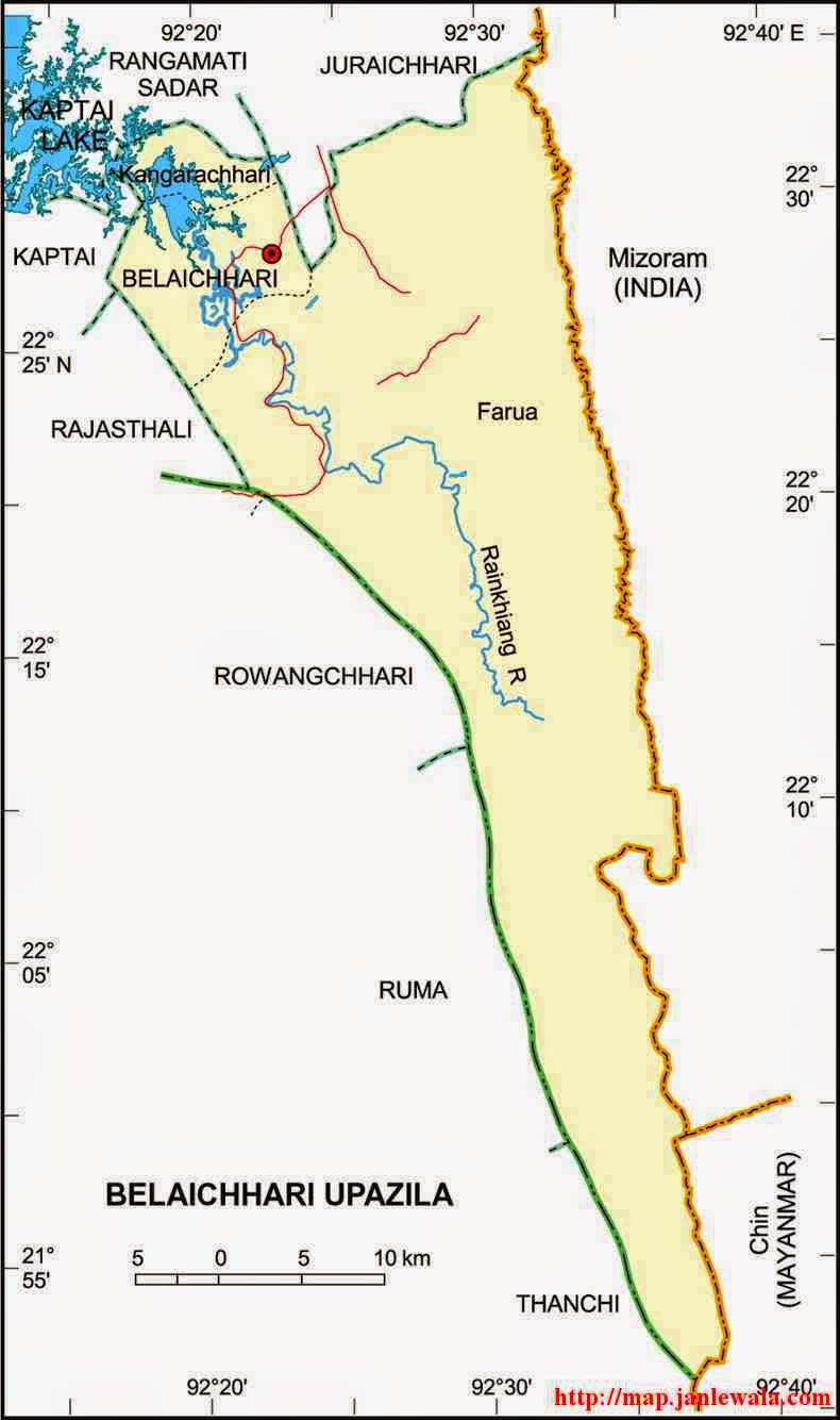 belaichhari upazila map of bangladesh
