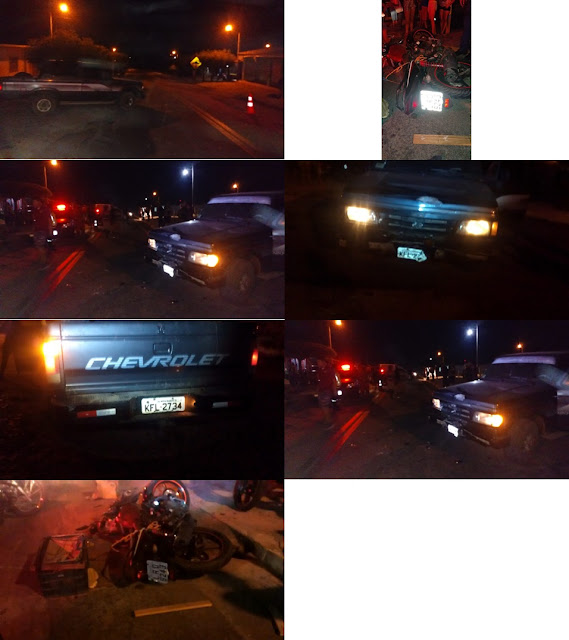 Motociclista sofre fratura na perna ao colidir em camioneta na saída de Nova Russas para Ararendá