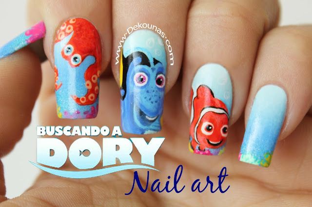 uñas decoradas,nemo,dory