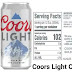 Coors Light Calories 12 oz