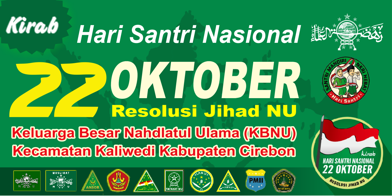 Contoh Desain Spanduk Banner tema Hari Santri Nasional 22 Oktober Cdr