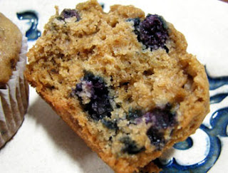 Queques de Blueberry e Aveia