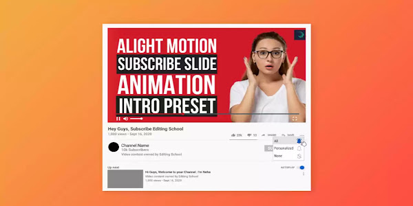 Cool Frame Subscribe Bell Intro - Alight Motion Preset Template