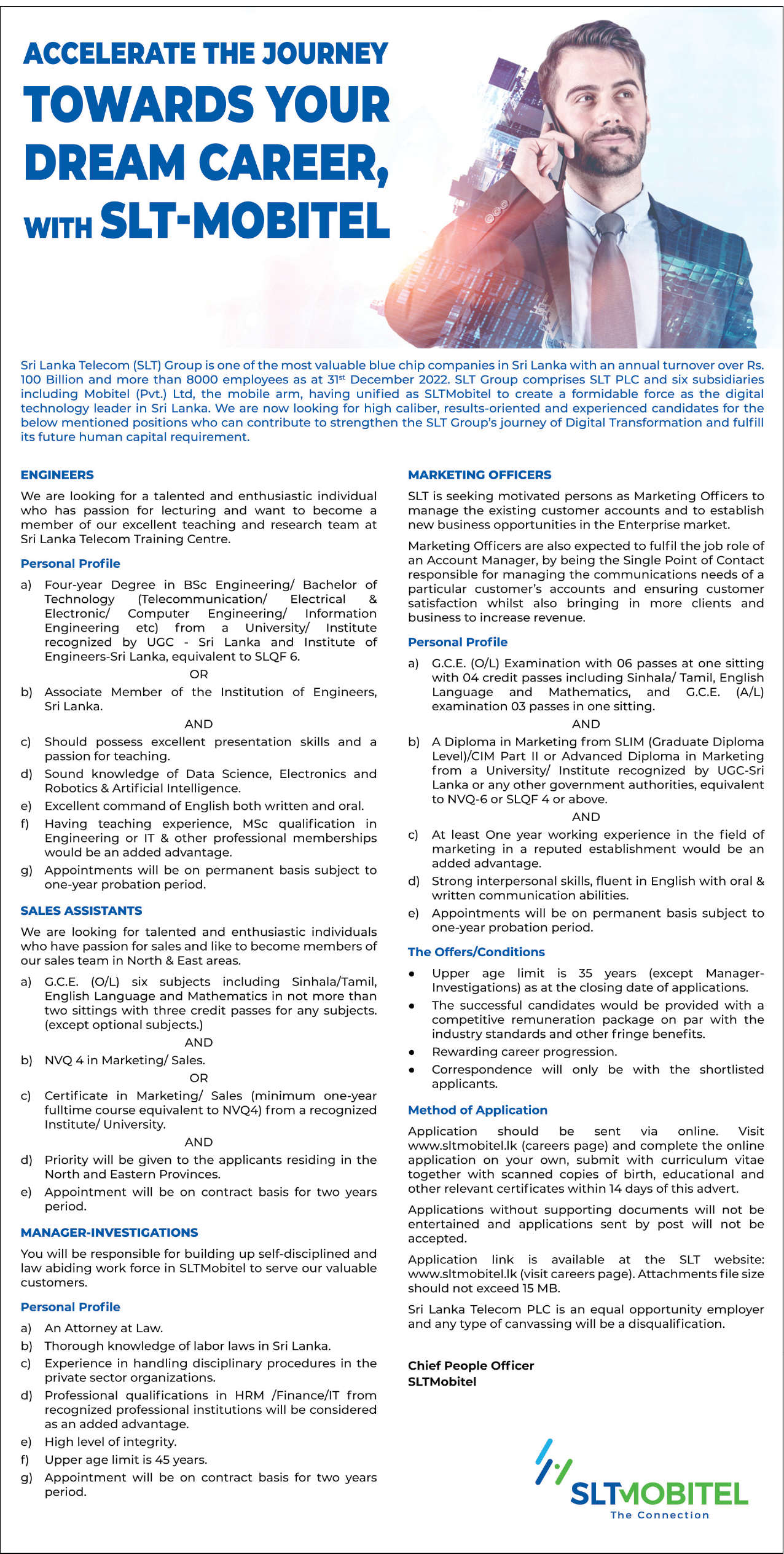 Sri Lanka Telecom Job Vacancies