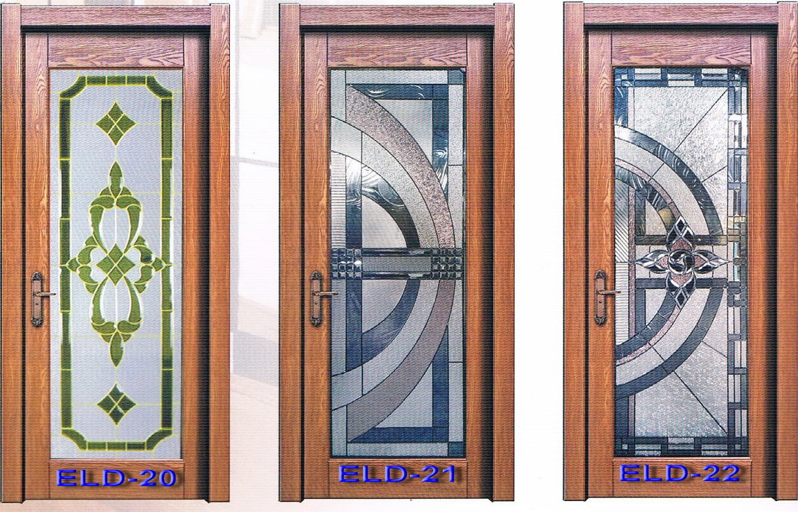 Model pintu  dengan kaca patri  di tengahnya Berbagai macam 