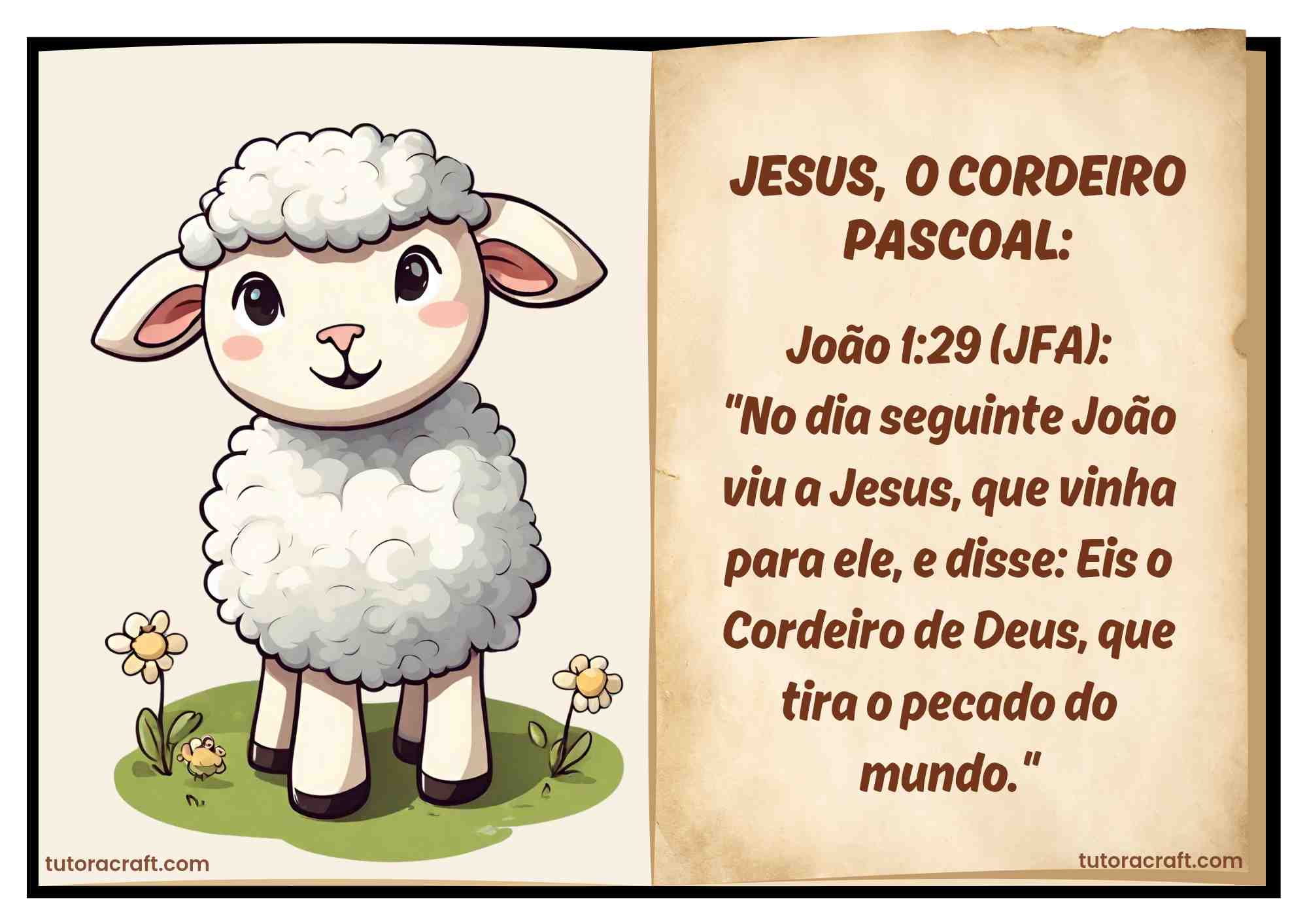 João 1.29 . Jesus é o cordeiro de Deus que tira o pecado do mundo