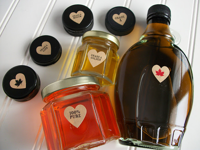 Kraft Heart Maple Syrup Color Grade Labels