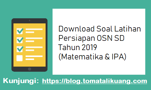 Download Soal Latihan Persiapan Osn Sd Tahun 2020 Matematika