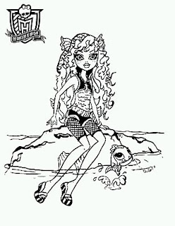 Monster High, Dibujos de Lagoona Blue para Pintar