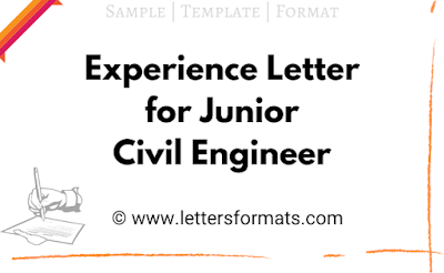 experience certificate format for junior civil engineer