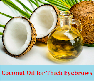 Coconut oil to get thick eyebrows - homeremediestipsideas